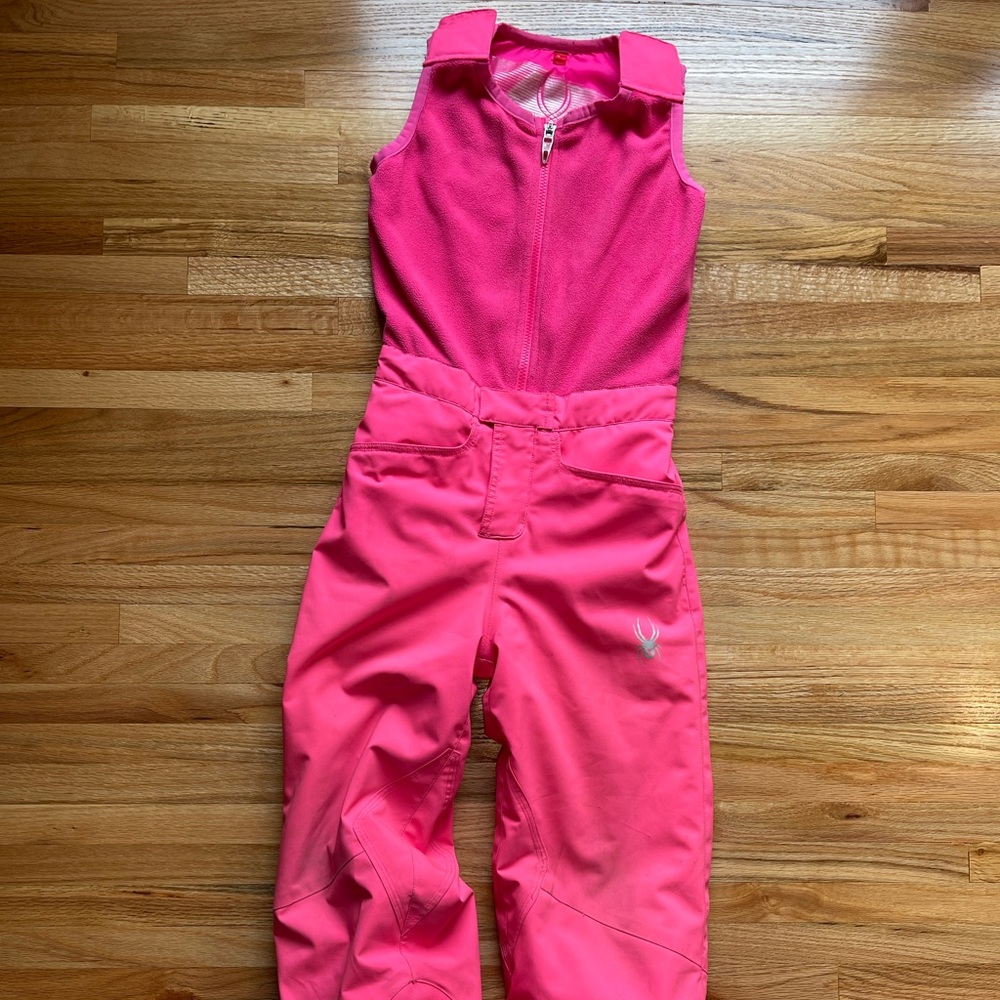 Girls Spyder winter snow bib snow pants. Size 7